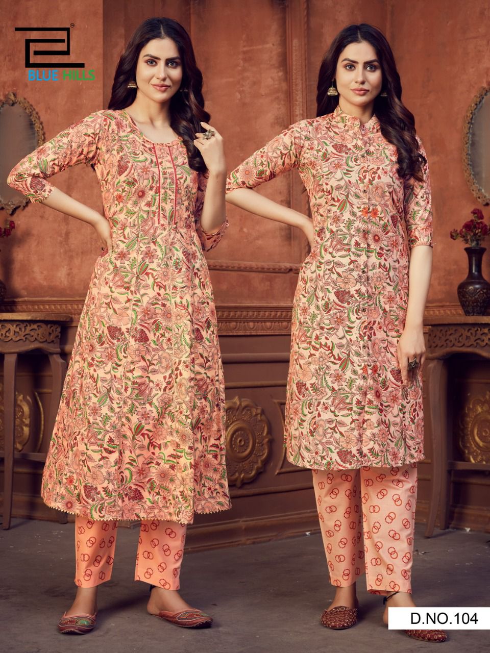 Blue Hills Fusion 1 Designer Stylish Long  Kurti And Anarkali With Bottom Collection